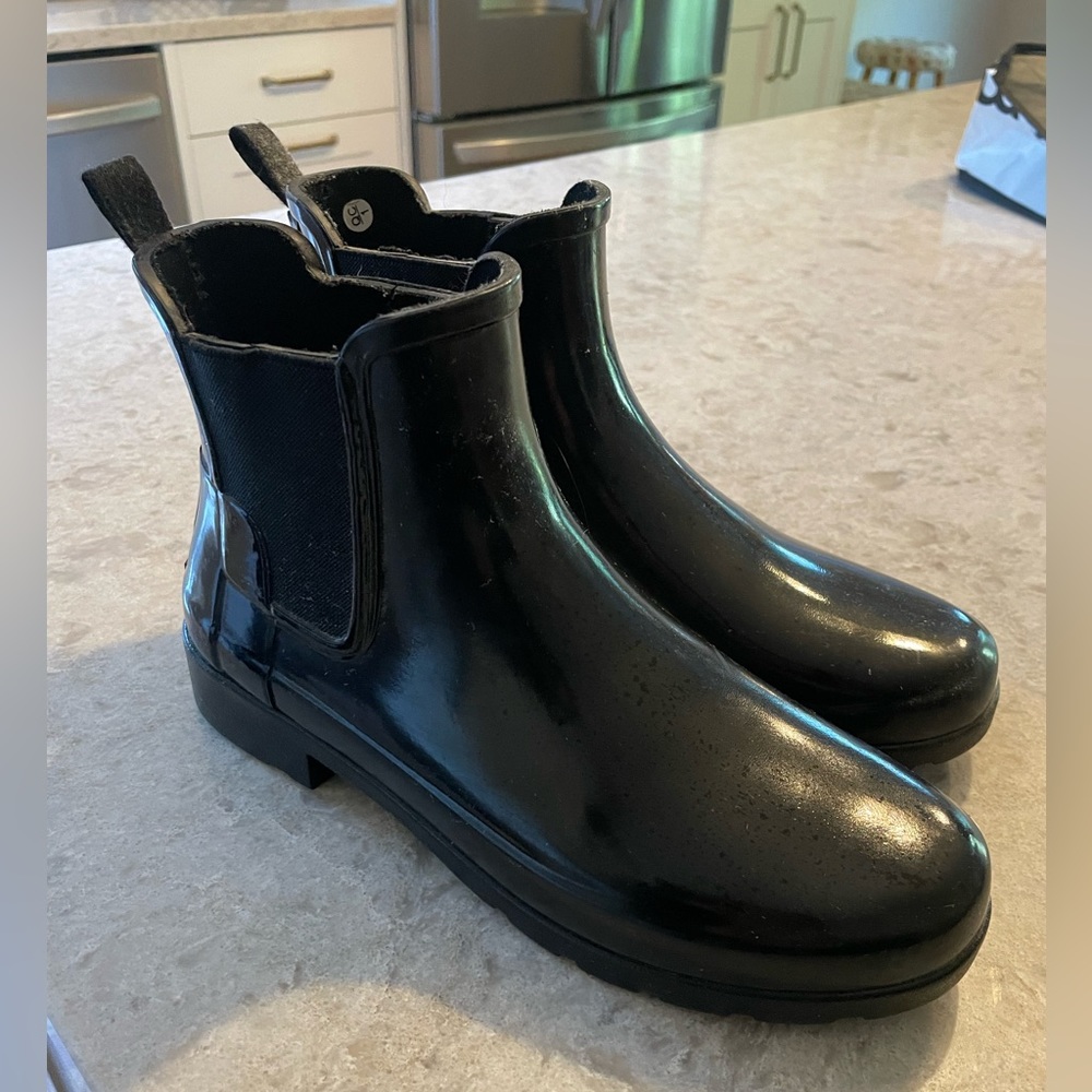 Hunter ankle rainboots WORN TWICE